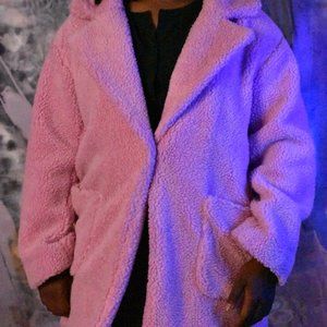 Teddy Plush Pink Fur Coat DollsKill Lolita Kawaii Harajuku unique